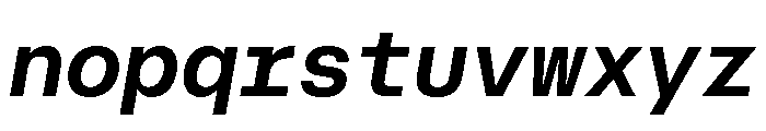 AtHaussMono SemiboldItalic Font LOWERCASE