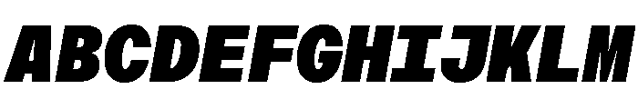 AtHaussMono SuperItalic Font UPPERCASE