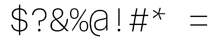 AtHaussMono Thin Font OTHER CHARS
