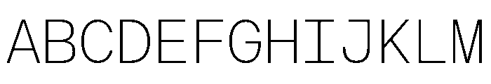 AtHaussMono Thin Font UPPERCASE