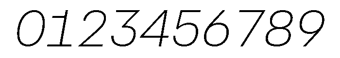 AtHaussMono ThinItalic Font OTHER CHARS