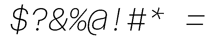 AtHaussMono ThinItalic Font OTHER CHARS