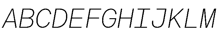 AtHaussMono ThinItalic Font UPPERCASE