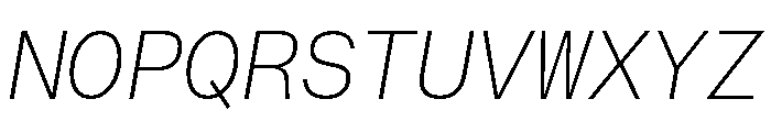 AtHaussMono ThinItalic Font UPPERCASE