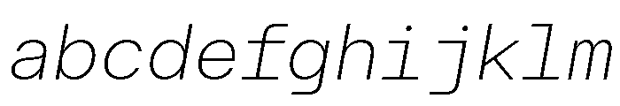 AtHaussMono ThinItalic FONT
