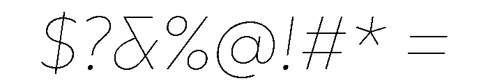 AtQuark AirItalic Font OTHER CHARS