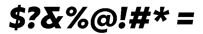 AtQuark BlackItalic Font OTHER CHARS
