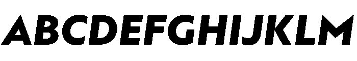 AtQuark BlackItalic Font UPPERCASE