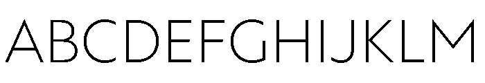 AtQuark Extralight Font UPPERCASE