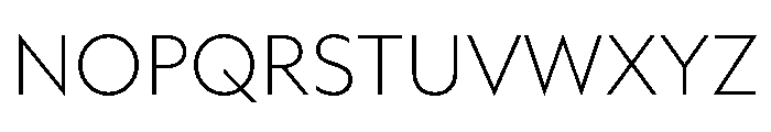 AtQuark Extralight Font UPPERCASE