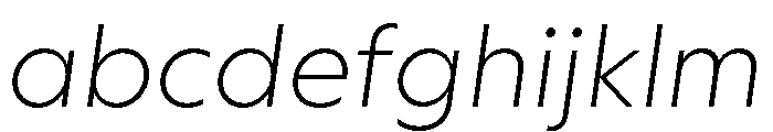 AtQuark ExtralightItalic FONT