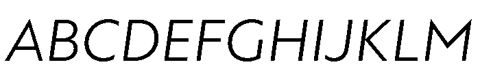 AtQuark LightItalic Font UPPERCASE