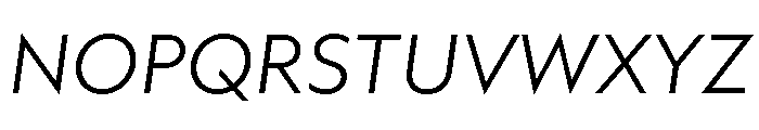 AtQuark LightItalic Font UPPERCASE