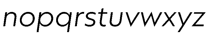 AtQuark LightItalic Font LOWERCASE