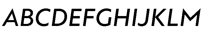 AtQuark MediumItalic Font UPPERCASE