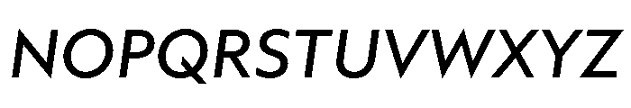 AtQuark MediumItalic Font UPPERCASE