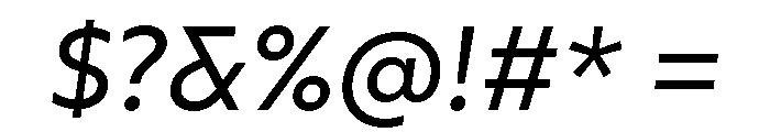 AtQuark RegularItalic Font OTHER CHARS