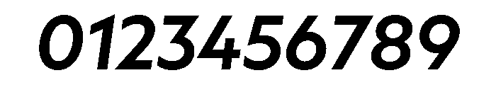 AtQuark SemiboldItalic Font OTHER CHARS