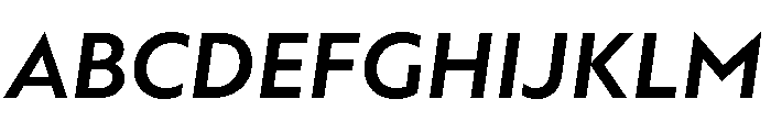 AtQuark SemiboldItalic Font UPPERCASE