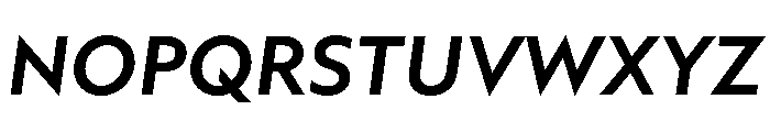 AtQuark SemiboldItalic Font UPPERCASE