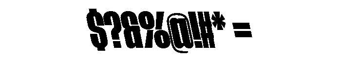 AtSlamCnd BlackBackslant Font OTHER CHARS