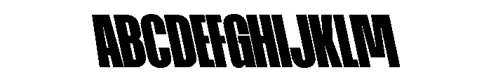 AtSlamCnd BlackBackslant Font UPPERCASE