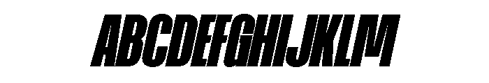 AtSlamCnd BlackSlanted Font UPPERCASE