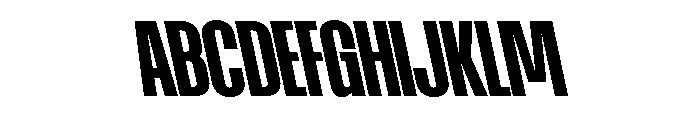 AtSlamCnd BoldBackslant Font UPPERCASE