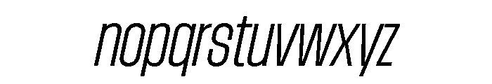 AtSlamCnd LightSlanted Font LOWERCASE