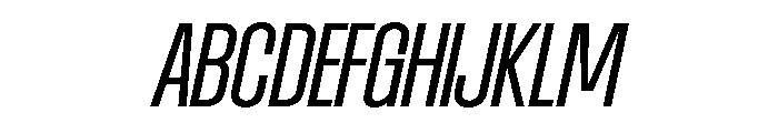 AtSlamCnd RegularSlanted Font UPPERCASE