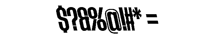 AtSlamCnd SemiboldBackslant Font OTHER CHARS