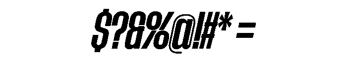 AtSlamCnd SemiboldSlanted Font OTHER CHARS