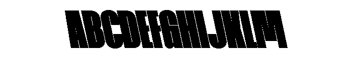 AtSlamCnd SuperBackslant Font UPPERCASE