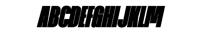 AtSlamCnd SuperSlanted Font UPPERCASE