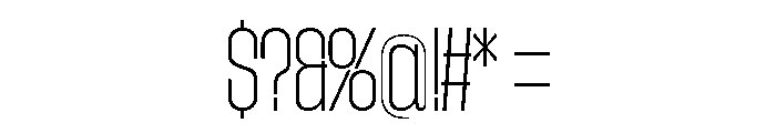 AtSlamCnd Thin Font OTHER CHARS