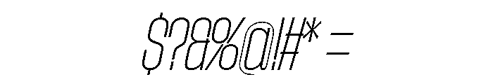 AtSlamCnd ThinSlanted Font OTHER CHARS