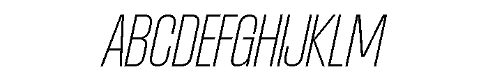 AtSlamCnd ThinSlanted Font UPPERCASE