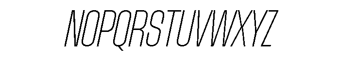 AtSlamCnd ThinSlanted Font UPPERCASE