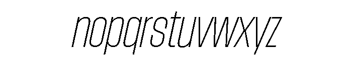 AtSlamCnd ThinSlanted Font LOWERCASE