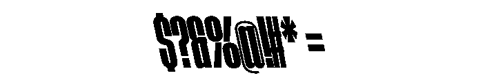 AtSlamXCnd BlackBackslant Font OTHER CHARS