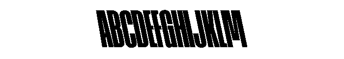 AtSlamXCnd BlackBackslant Font UPPERCASE