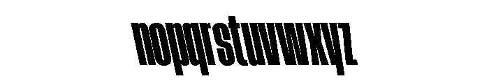 AtSlamXCnd BlackBackslant Font LOWERCASE