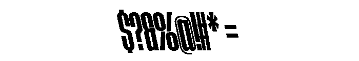 AtSlamXCnd BoldBackslant Font OTHER CHARS