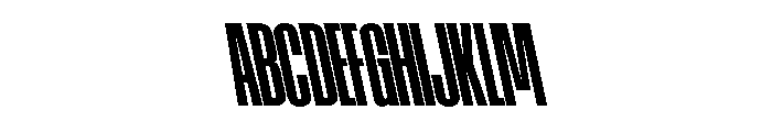 AtSlamXCnd BoldBackslant Font UPPERCASE