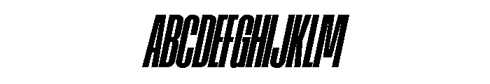 AtSlamXCnd BoldSlanted Font UPPERCASE