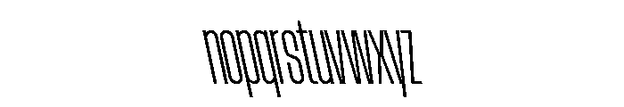 AtSlamXCnd LightBackslant Font LOWERCASE