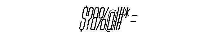 AtSlamXCnd LightSlanted Font OTHER CHARS