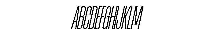 AtSlamXCnd LightSlanted Font UPPERCASE