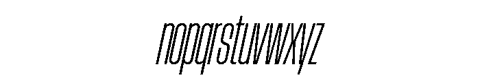 AtSlamXCnd LightSlanted Font LOWERCASE