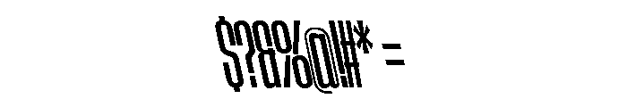 AtSlamXCnd MediumBackslant Font OTHER CHARS